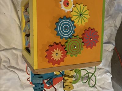 Solid wood baby/toddler activity cube