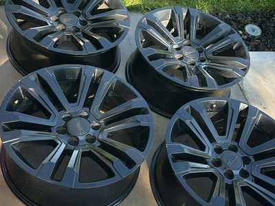 OEM 22” GMC Black 6-Lug Truck/SUV Wheels - Set of 4
