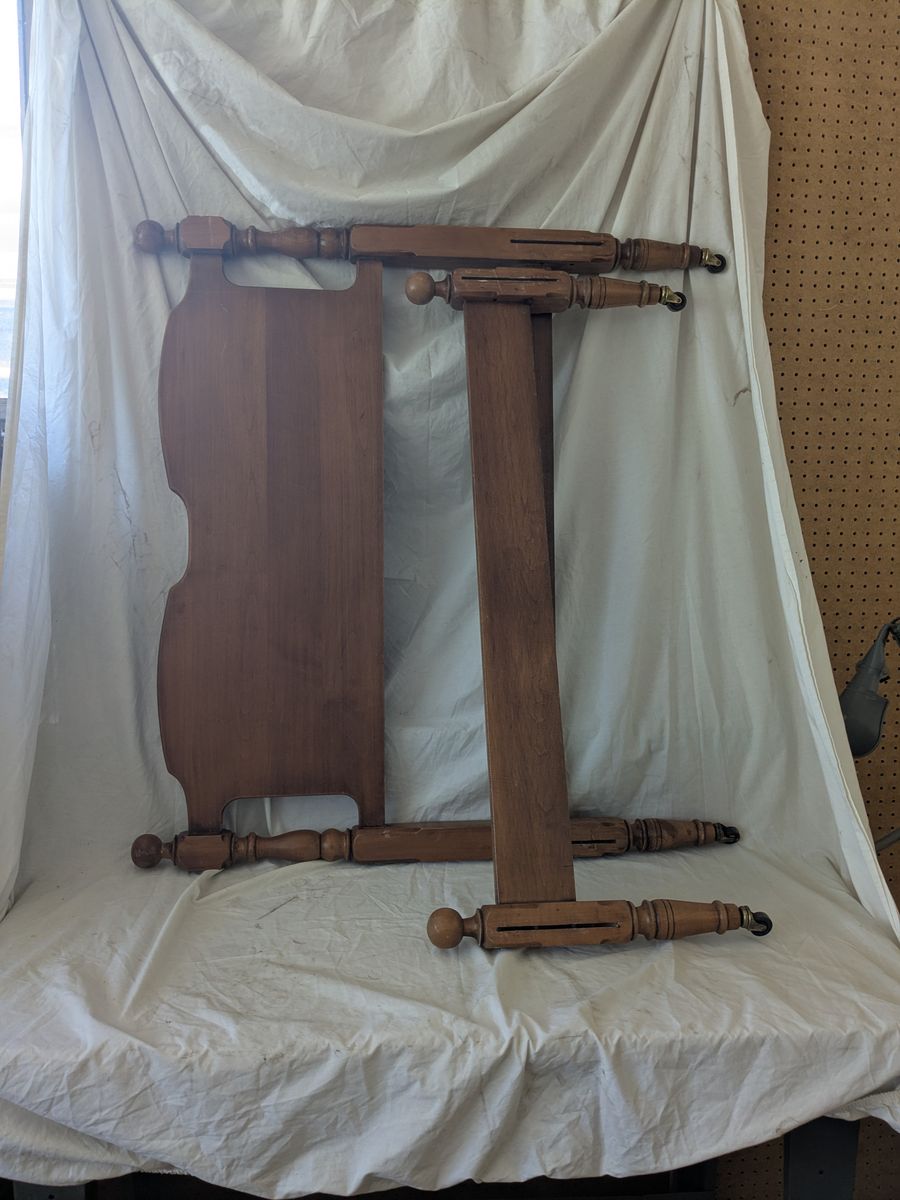 Vintage solid wood twin bed frame
