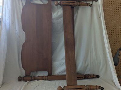Vintage solid wood twin bed frame