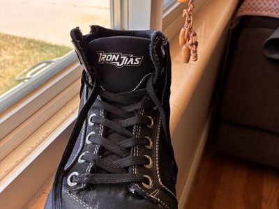 Iron Jias motorcycle boots, size 10 men’s.