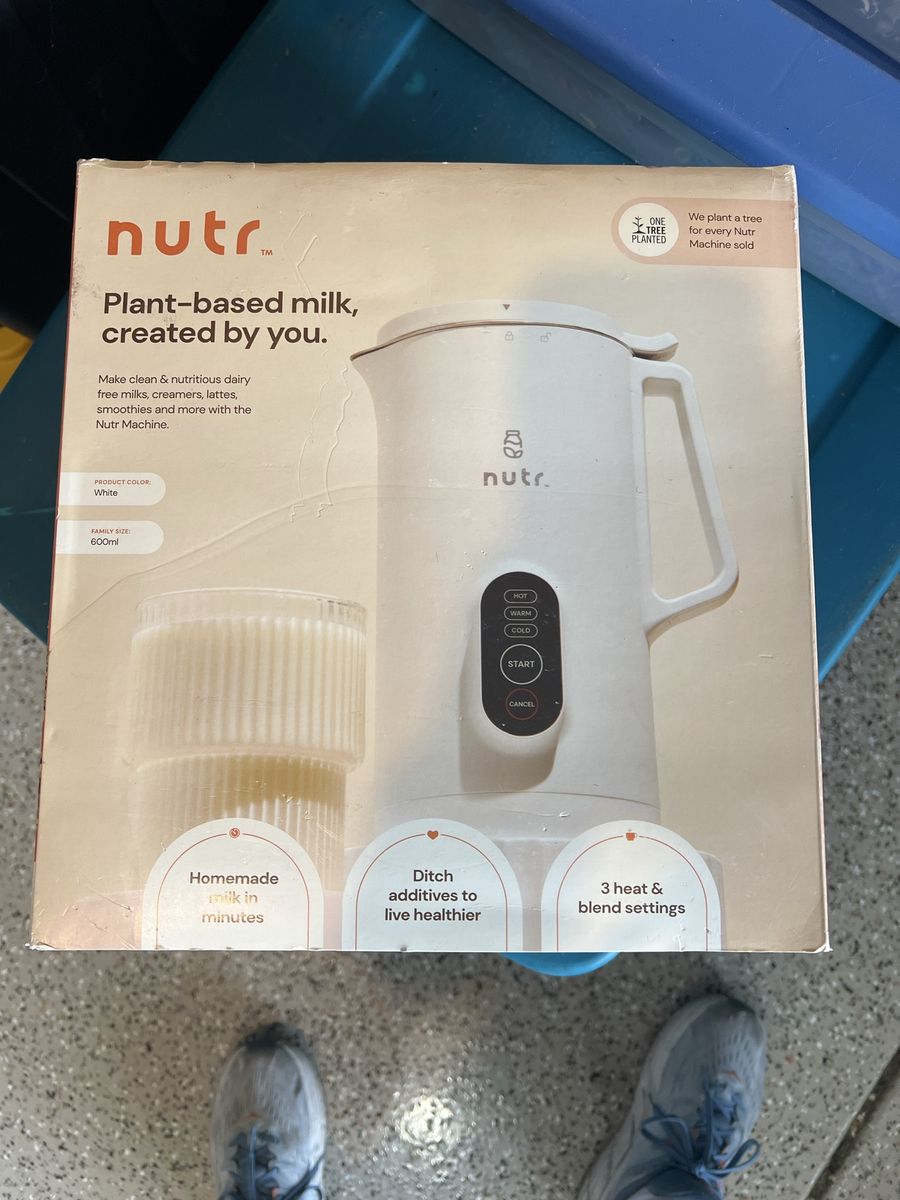 Nutr Milk Maker Plant-Based Milk Machine NUTR-MACHINE White 500W for Homemade Milks
