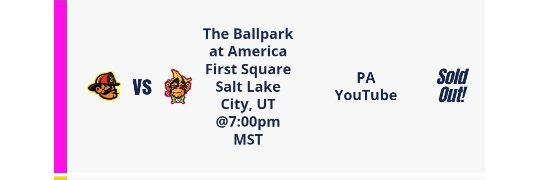 Banana Ball! 5 tickets to Saturday's Game