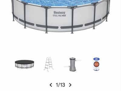 Bestway Steel Pro MAX Above Ground Pool Set - 15' x 42" Round, Filter Pump & Ladder