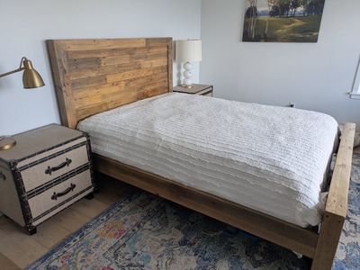 Solid Wood Queen Panel Bed Frame