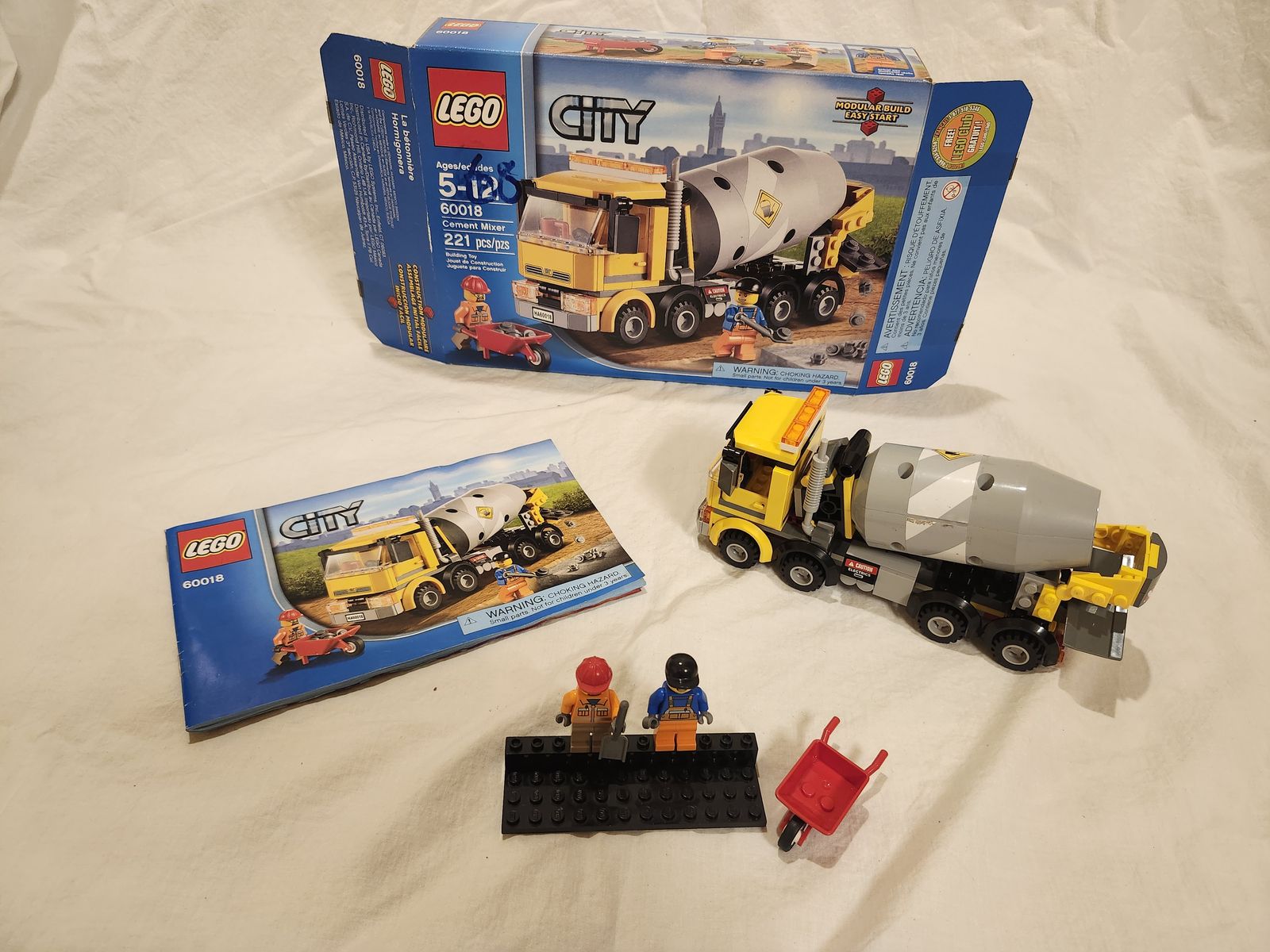 LEGO City 60018 Cement Mixer – 100% Complete w/ Box + Instructions