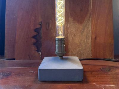 Dtchss German Industrial Style Concrete Base Edison Bulb Lamp