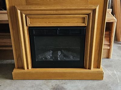 Oak electric Fireplace