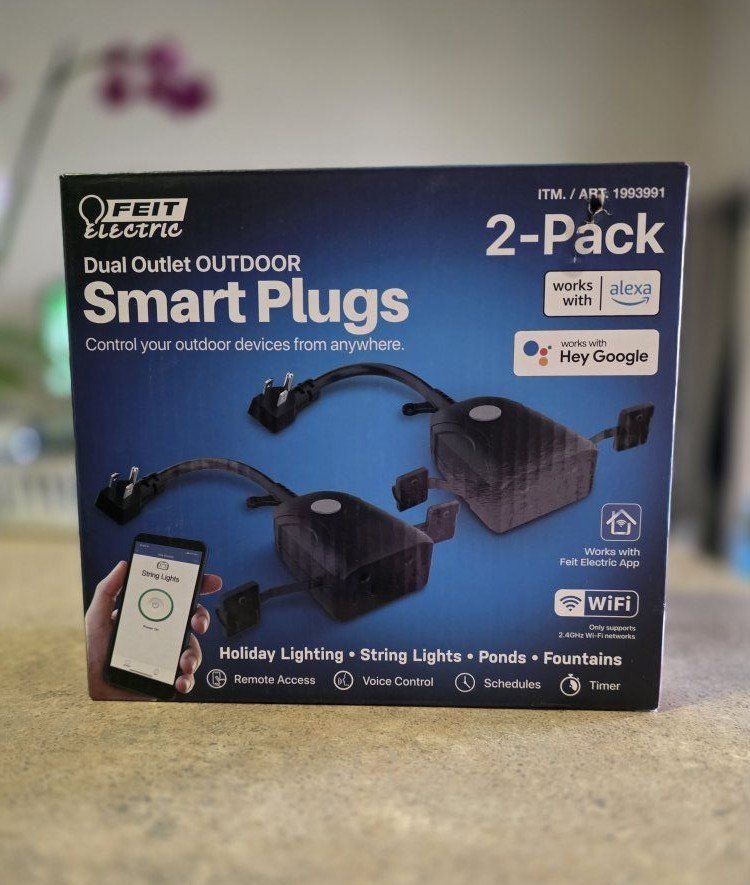 Dual outlet OUTDOOR Smart plugs 2 pack