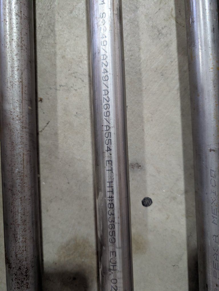 Stainless 1" OD x 0.065" wall TP316/316L tube