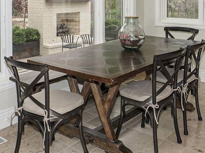 Rustic Wooden Dining Table and Bench