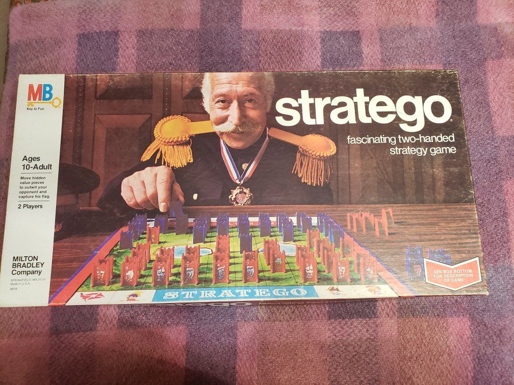 Vintage Milton Bradley Stratego Board Game - Ages 10-Adult, 2 Players, Complete Strategy Game