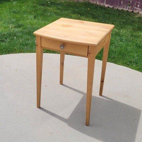 Wooden Side Table with Drawer