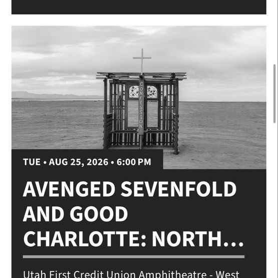 1 extra GA Avenged Sevenfold Good Charlotte ticket