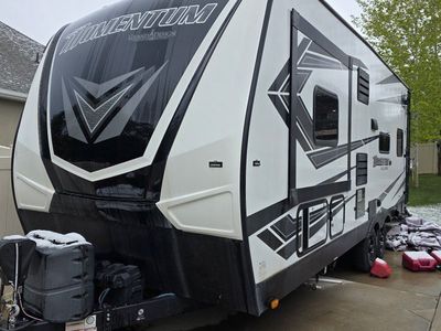 2020 Grand Design Momentum G-Class Toy Hauler Travel Trailer w/ Awning & Deck