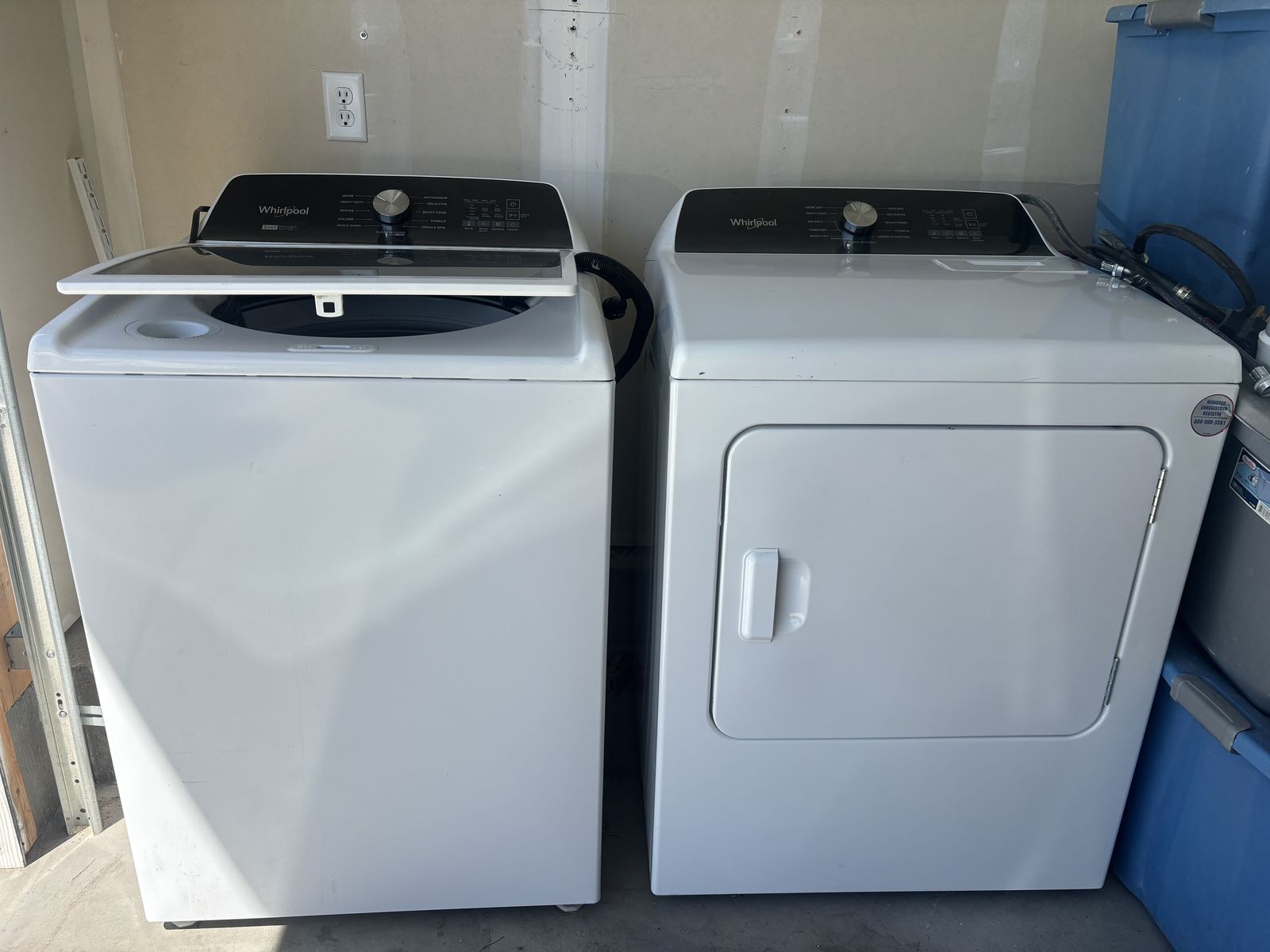 whirlpool washer and drier