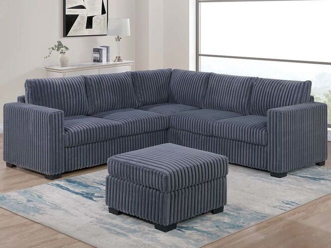 NEW SECTIONAL with OTTOMAN and PILLOWS - NEW IN BOX