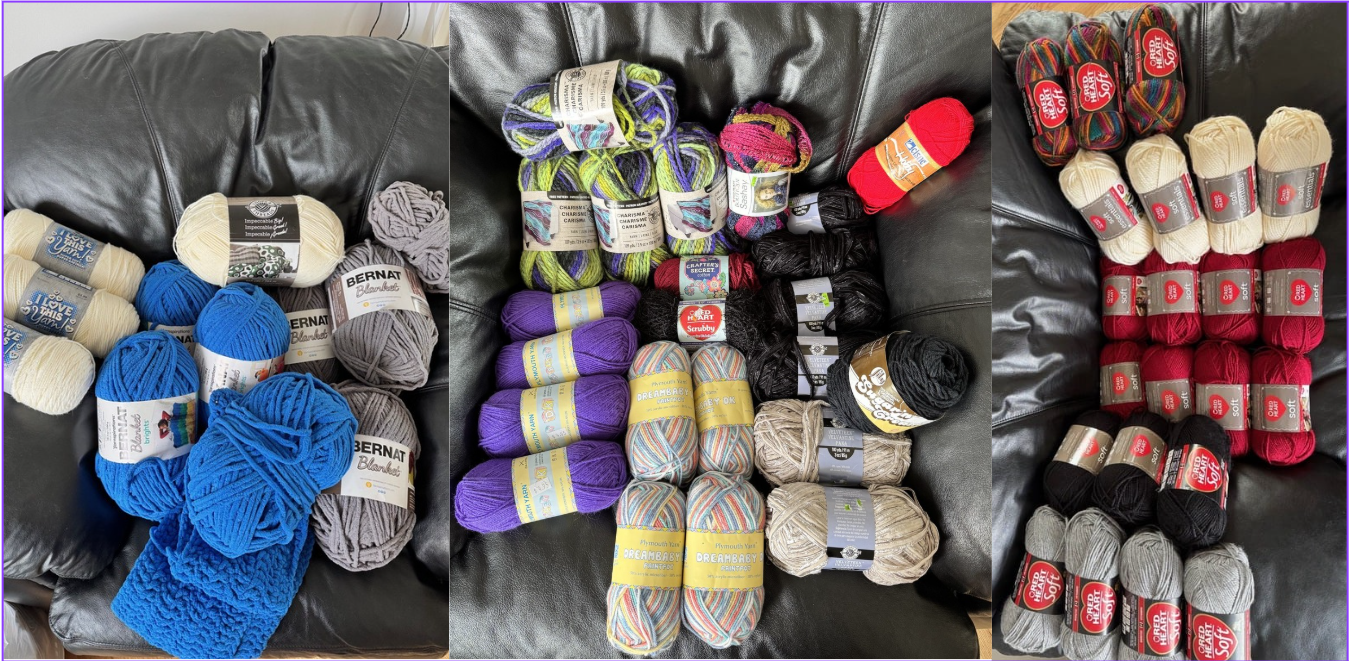 HUGE lot of 52 Skeins of Yarn! Bernat, Red Heart, Loops & Threads, Plymouth DreamBaby, & More! Save BIG when buying the lot!