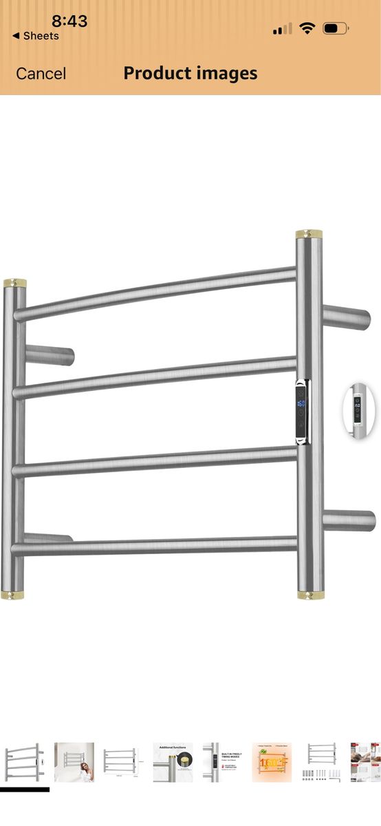 Blarala Electric Heated Towel Rack Mount