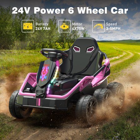 East Doll 24V Ride-On UTV, Remote, Pink