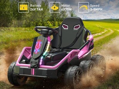 East Doll 24V Ride-On UTV, Remote, Pink