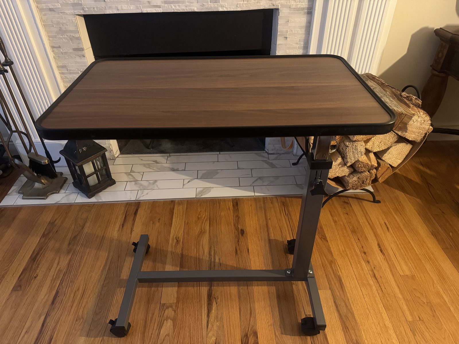 Heavy Duty Overbed Table With H-Base