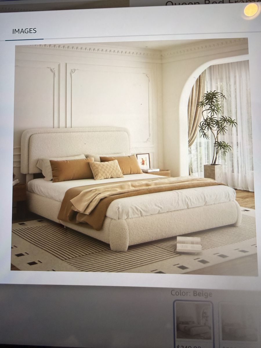 King size bed frame, brand new