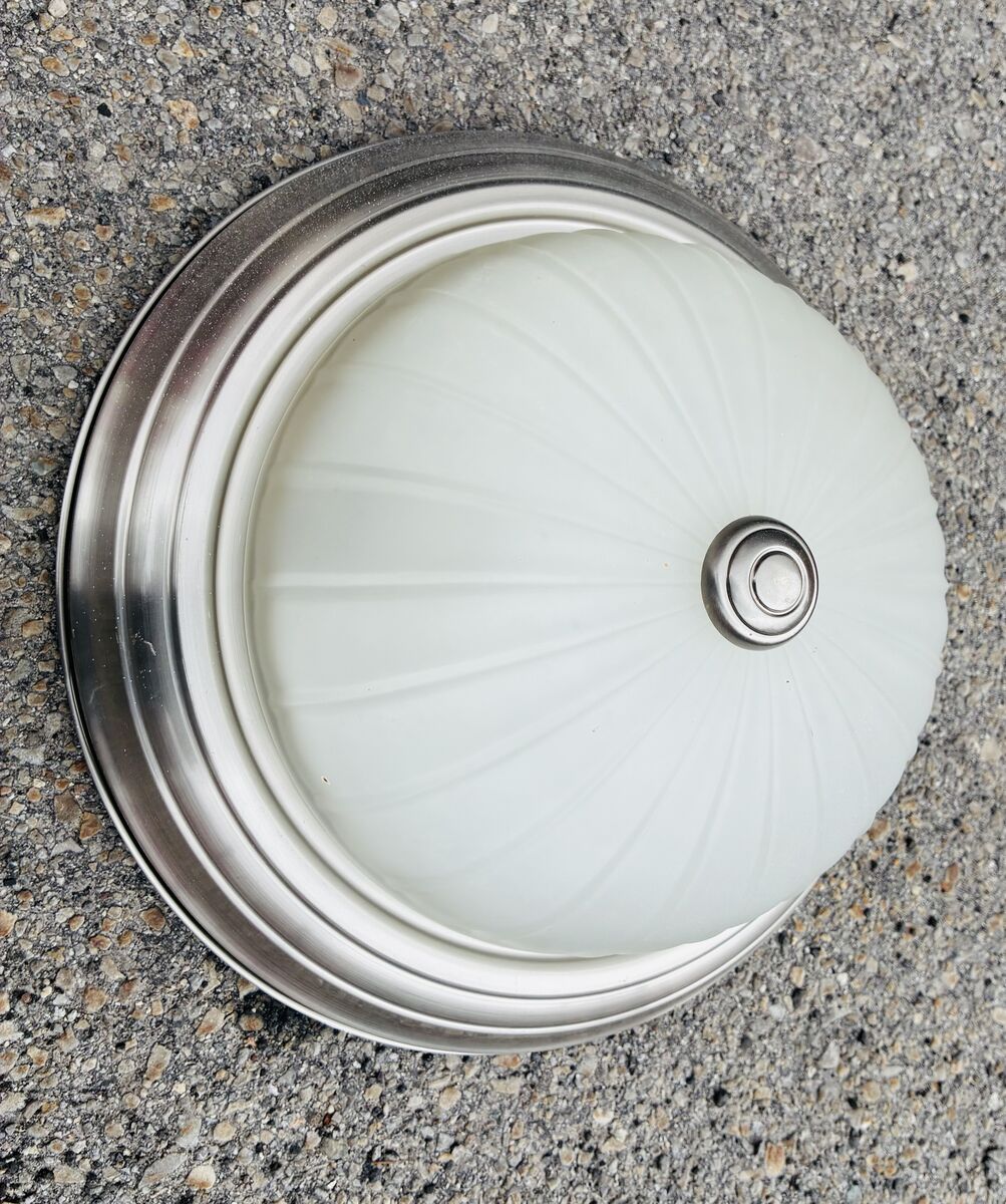 3 matching silver light fixtures