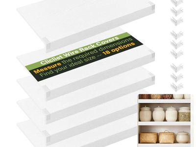 New-5 wire rack covers 40"x12" White Wire rack (5-Pack) for Shelving & Pantry Organization