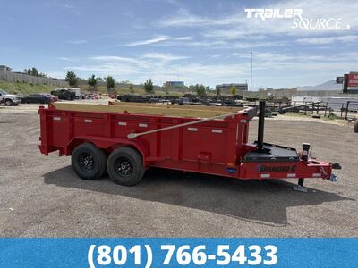 7x14 Diamond C LPT 207 Dump Trailer - 32" Sides - 15.5K GVWR - 14 Ply Tires, Board Brackets, Long Arm Tarp
