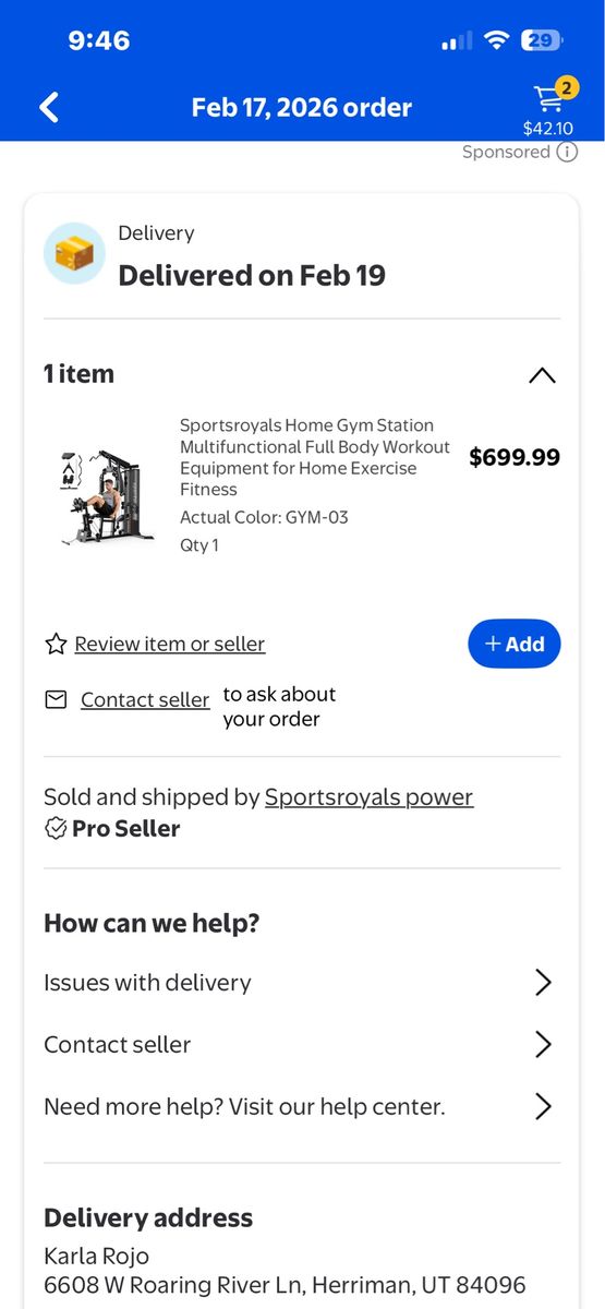 Brand New Sportsroyals Home Gym Station Multifunctional Full Body Workout Equipment