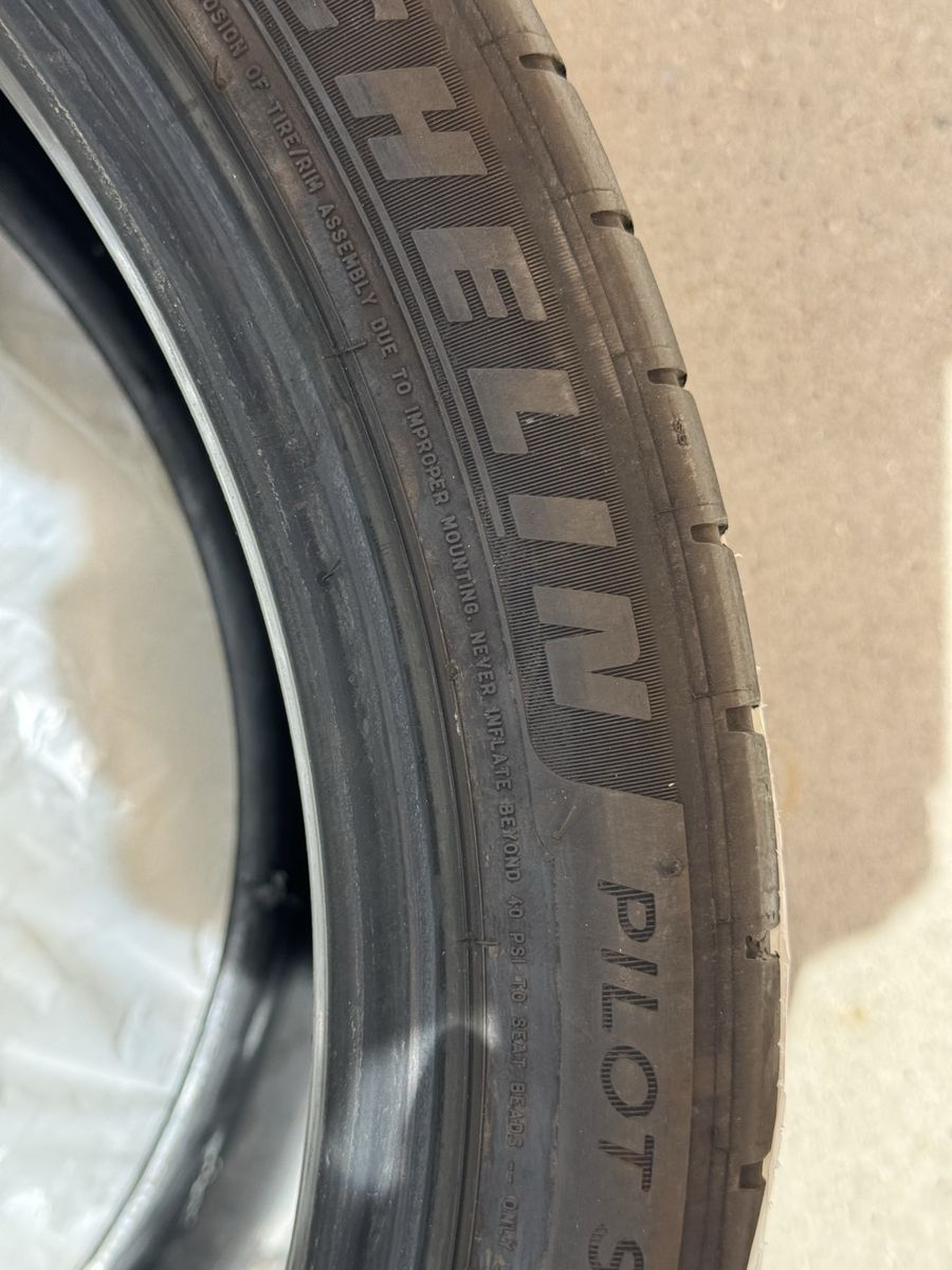 Michelin Pilot Sport 4S Tires, 3 half tread tires off a C 8 corvette
