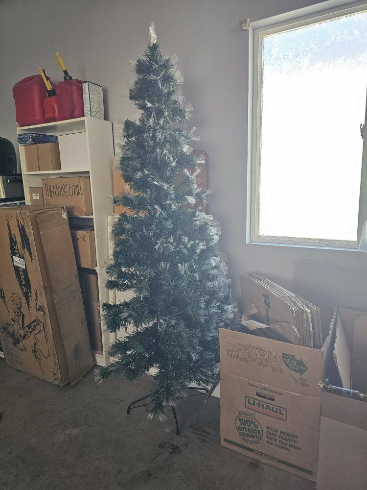 Artificial Christmas Tree - Green, Approx. 6ft Tall, with Stand