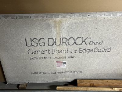 USG DUROCK 1/2" x 3' x 5' Cement Board with EdgeGuard
