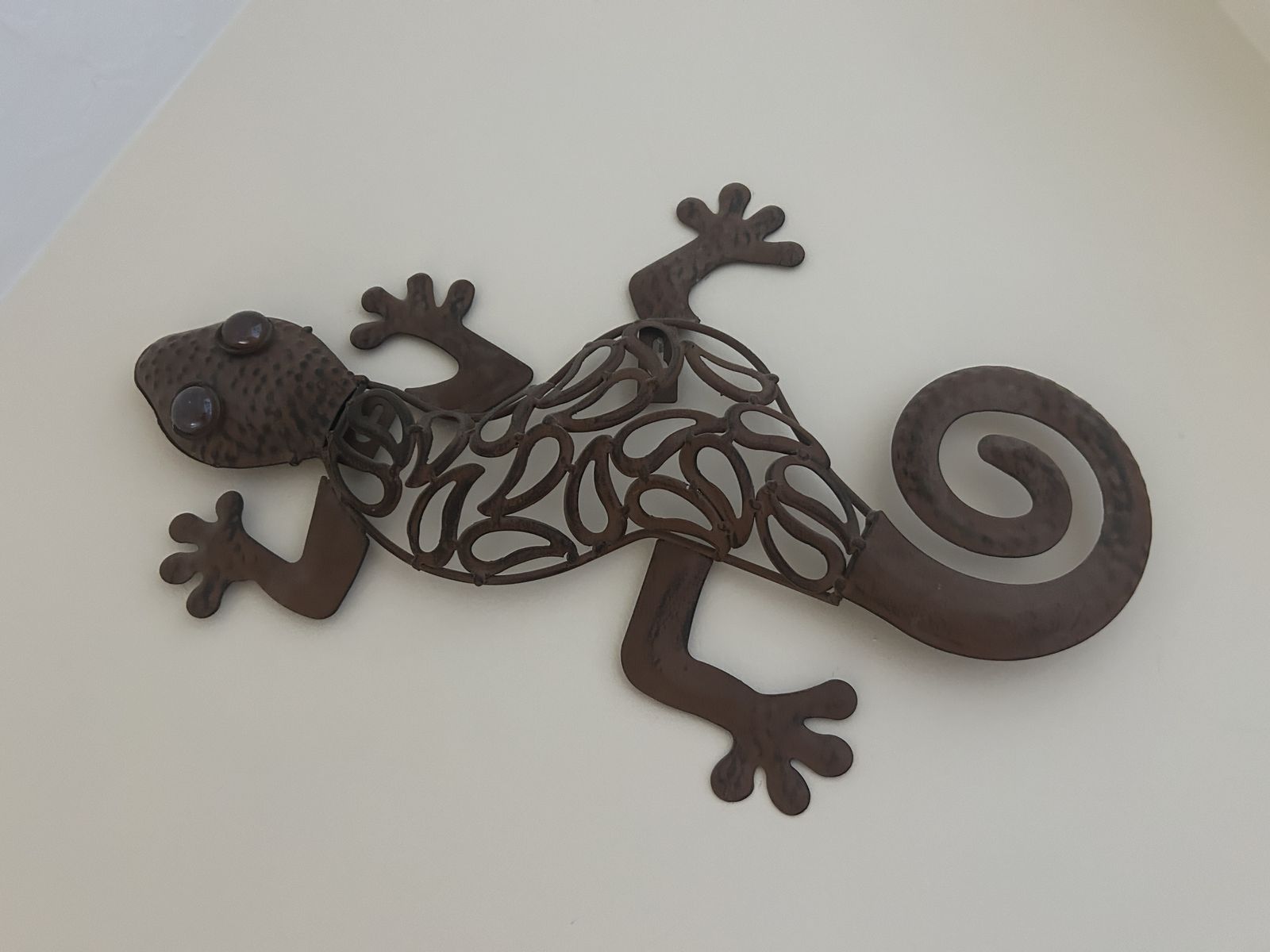 Bronze gecko artwork- 2 EA