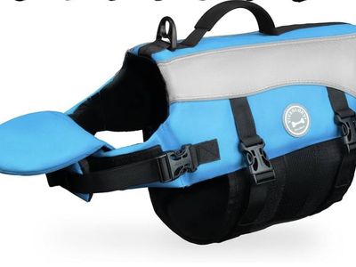 XXL EMUST Life Jacket for Dogs, Dog Life Vest for Dogs with Double Rescue handle, Reflective, swim
