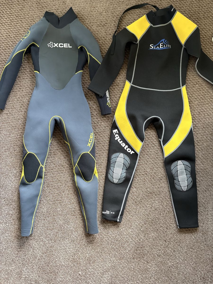 Two children wetsuits like new