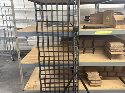 Black Gridwall Display Panel & Base - Retail Store Fixture for Merchandising