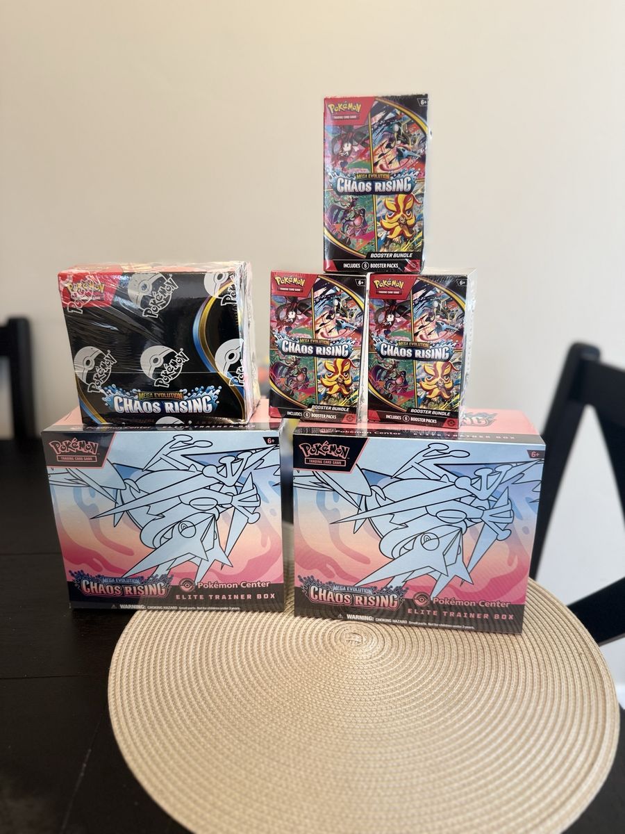 Chaos Rising Pokemon Center ETB, Booster Box, Booster Bundle