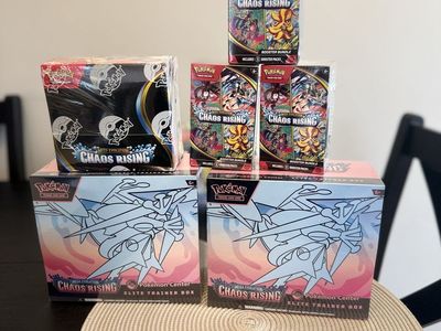 Chaos Rising Pokemon Center ETB, Booster Box, Booster Bundle