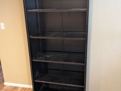 Fedmax Black Metal 5-Shelf Storage Cabinet Bookcase 71-Inch Tall