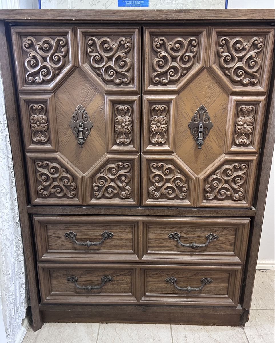 Tall Mid-Century Modern Traditional Dresser MCM