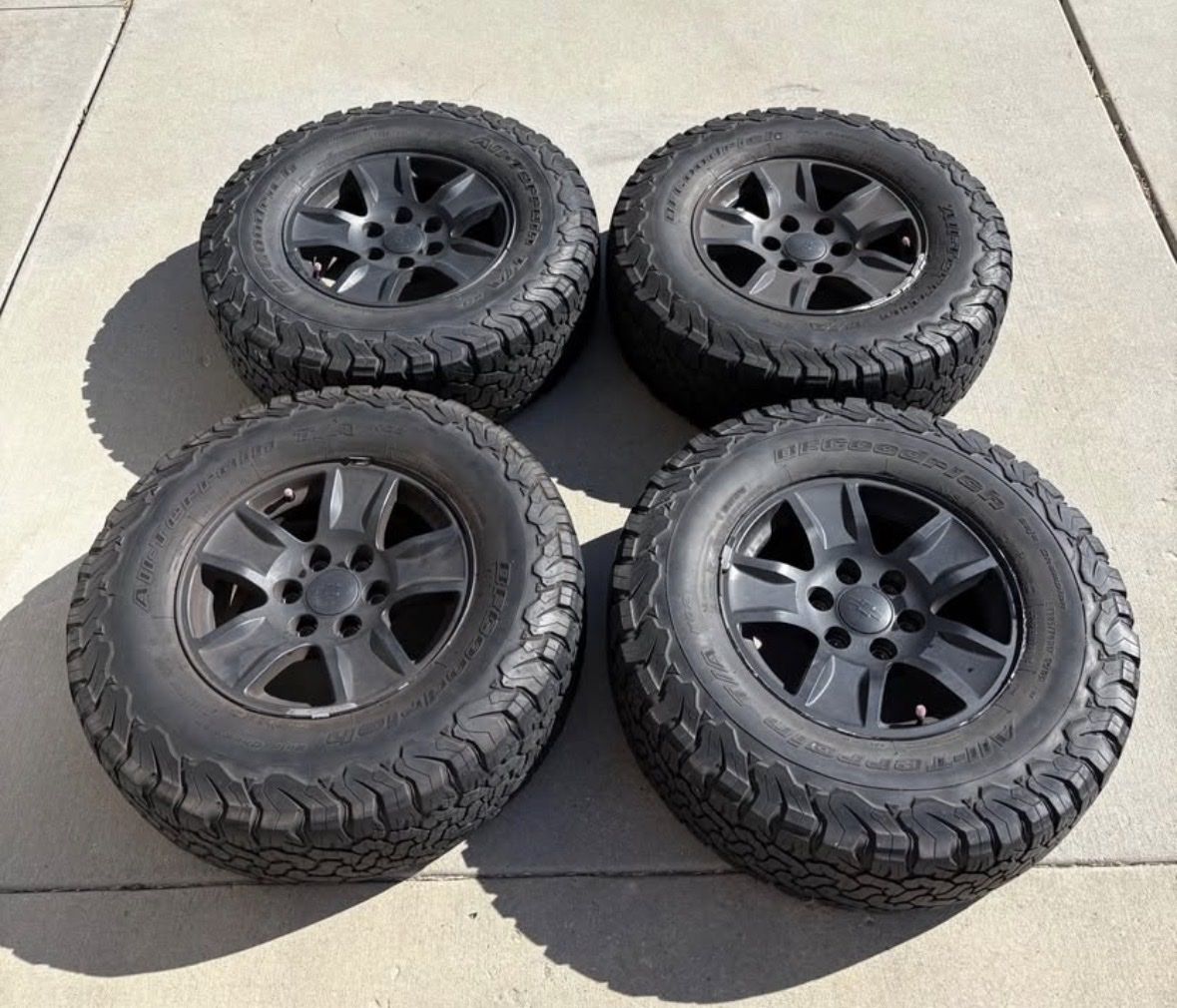 BFGoodrich KO2 LT285/70R17 Tires + GM 6x139.7 Wheels - Set of 4 + Spare