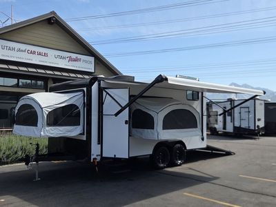 2026 RAYNGER 8x18 / 8.5x18 Toy Hauler Travel Trailer w/3 Pop Out Tents New