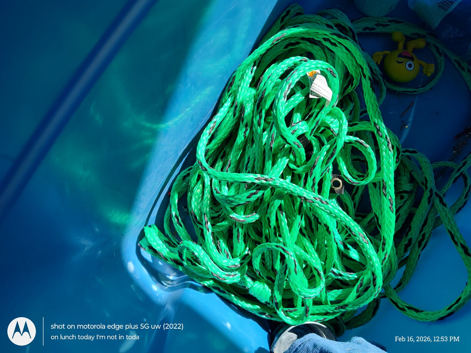 Rope for towing behind boats