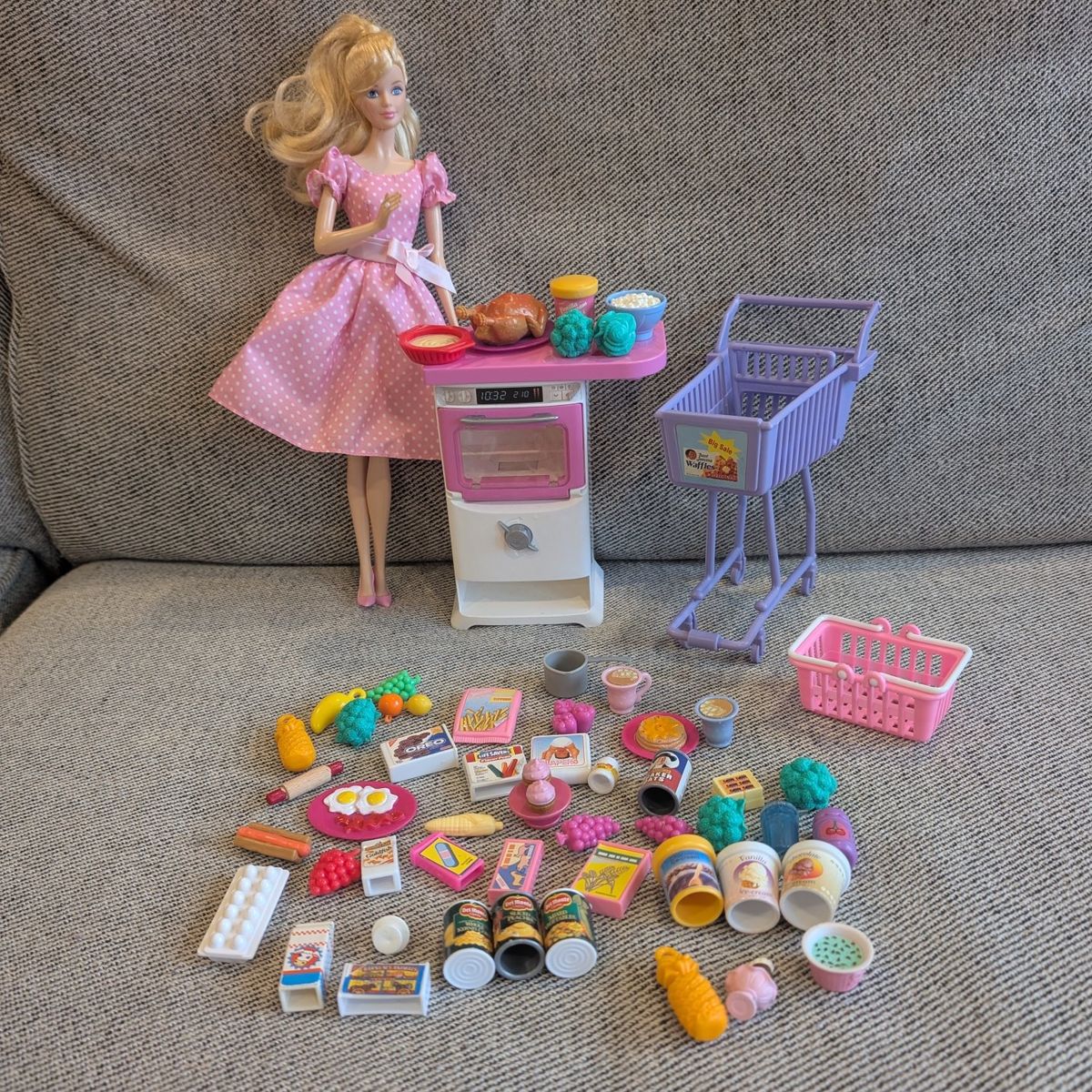 Barbie Doll Food Grocery Cart Kitchen