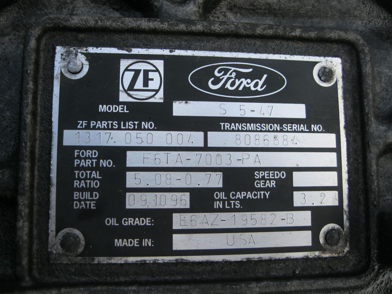 5 speed manual transmission
