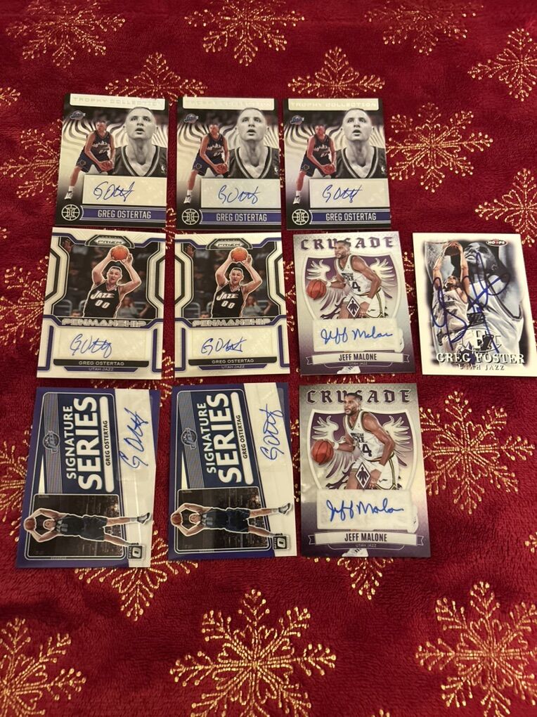 (10) Autograph NBA Utah Jazz Signed Auto Card Lot