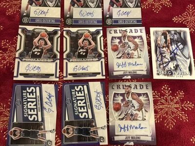 (10) Autograph NBA Utah Jazz Signed Auto Card Lot