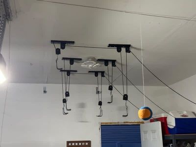 Ceiling Mount Bike Hoist Pulley System - Garage Storage Rack